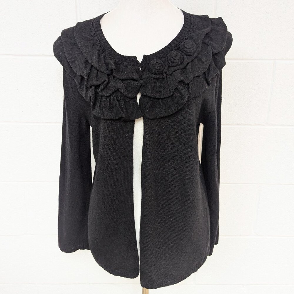 Banana Republic Rose Appliqué Italian Yarn Sweater, Large/Tall